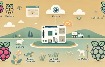 DALL·E-2024-11-04-12.35.13-A-clean-minimalistic-landscape-style-illustration-showing-a-Raspberry-Pi-with-icons-for-camera-animal-detection-notifications-and-a-web-interface